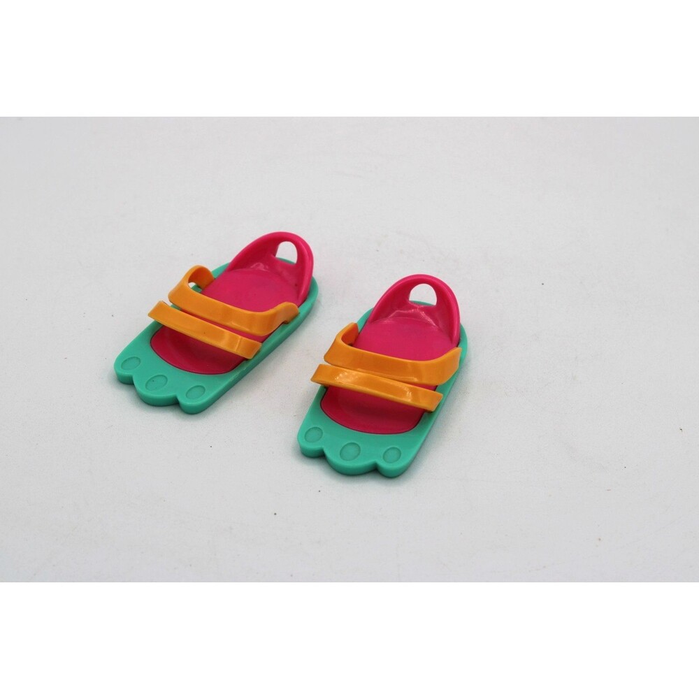 AMERICAN GIRL Doll Retired Wellie Wishers Splash and Smile Teal Pink Sandals